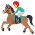 Bagaimana Horse Racing emoji terlihat di Joypixels.