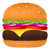 Bagaimana Hamburger emoji terlihat di Joypixels.