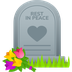 Bagaimana Headstone emoji terlihat di Joypixels.