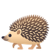 Bagaimana Hedgehog emoji terlihat di Joypixels.