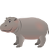 Bagaimana Hippopotamus emoji terlihat di Joypixels.