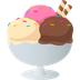 Bagaimana Ice Cream emoji terlihat di Joypixels.