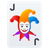 Bagaimana Joker emoji terlihat di Joypixels.