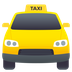 Bagaimana Oncoming Taxi emoji terlihat di Joypixels.