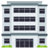 Bagaimana Office Building emoji terlihat di Joypixels.