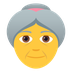 Bagaimana Old Woman emoji terlihat di Joypixels.