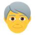 Bagaimana Older Person emoji terlihat di Joypixels.