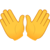 Bagaimana Open Hands emoji terlihat di Joypixels.