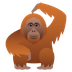 Bagaimana Orangutan emoji terlihat di Joypixels.