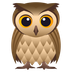 Bagaimana Owl emoji terlihat di Joypixels.