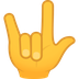 Bagaimana Love-You Gesture emoji terlihat di Joypixels.