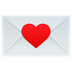 Bagaimana Love Letter emoji terlihat di Joypixels.