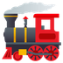 Bagaimana Locomotive emoji terlihat di Joypixels.