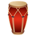 Bagaimana Long Drum emoji terlihat di Joypixels.