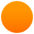 Bagaimana Orange Circle emoji terlihat di Joypixels.