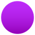 Bagaimana Purple Circle emoji terlihat di Joypixels.