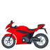 Bagaimana Motorcycle emoji terlihat di Joypixels.