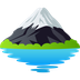 Bagaimana Mount Fuji emoji terlihat di Joypixels.