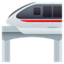 Bagaimana Monorail emoji terlihat di Joypixels.