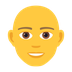 Bagaimana Man: Bald emoji terlihat di Joypixels.