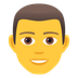 Bagaimana Man emoji terlihat di Joypixels.