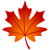 Bagaimana Maple Leaf emoji terlihat di Joypixels.