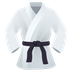 Bagaimana Martial Arts Uniform emoji terlihat di Joypixels.