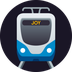 Bagaimana Metro emoji terlihat di Joypixels.