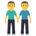 Bagaimana Men Holding Hands emoji terlihat di Joypixels.