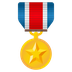 Bagaimana Military Medal emoji terlihat di Joypixels.