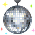 Bagaimana Mirror Ball emoji terlihat di Joypixels.