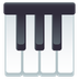 Bagaimana Musical Keyboard emoji terlihat di Joypixels.