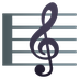 Bagaimana Musical Score emoji terlihat di Joypixels.