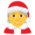 Bagaimana Mx Claus emoji terlihat di Joypixels.