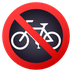 Bagaimana No Bicycles emoji terlihat di Joypixels.