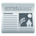 Bagaimana Newspaper emoji terlihat di Joypixels.