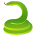 Bagaimana Snake emoji terlihat di Joypixels.