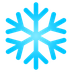 Bagaimana Snowflake emoji terlihat di Joypixels.