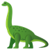 Bagaimana Sauropod emoji terlihat di Joypixels.