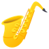 Bagaimana Saxophone emoji terlihat di Joypixels.