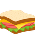 Bagaimana Sandwich emoji terlihat di Joypixels.