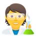 Bagaimana Scientist emoji terlihat di Joypixels.