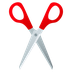 Bagaimana Scissors emoji terlihat di Joypixels.