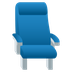 Bagaimana Seat emoji terlihat di Joypixels.