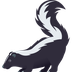 Bagaimana Skunk emoji terlihat di Joypixels.