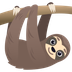 Bagaimana Sloth emoji terlihat di Joypixels.