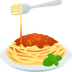 Bagaimana Spaghetti emoji terlihat di Joypixels.