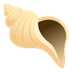 Bagaimana Spiral Shell emoji terlihat di Joypixels.