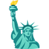 Bagaimana Statue of Liberty emoji terlihat di Joypixels.