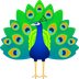 Bagaimana Peacock emoji terlihat di Joypixels.